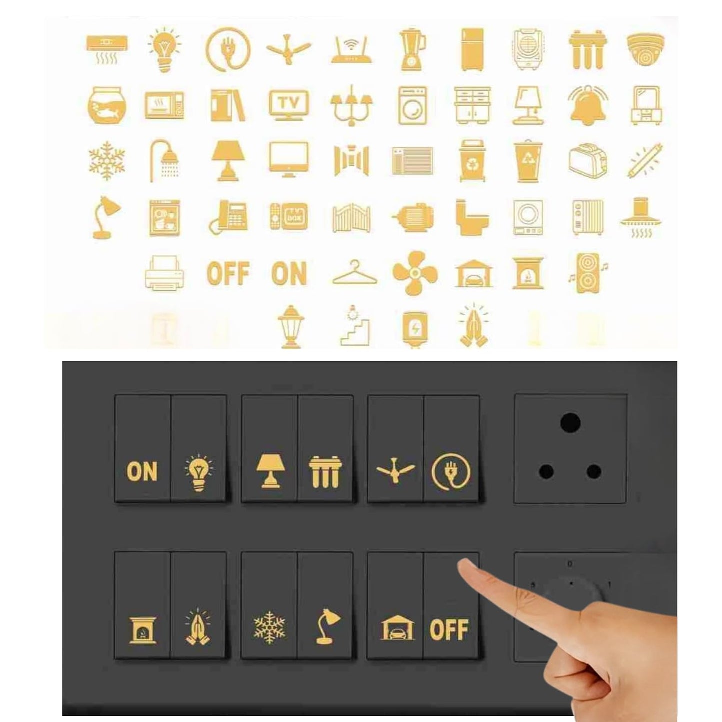 Gold Switch Stickers (Set of 100 Stickers)