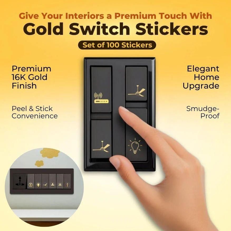 Gold Switch Stickers (Set of 100 Stickers)