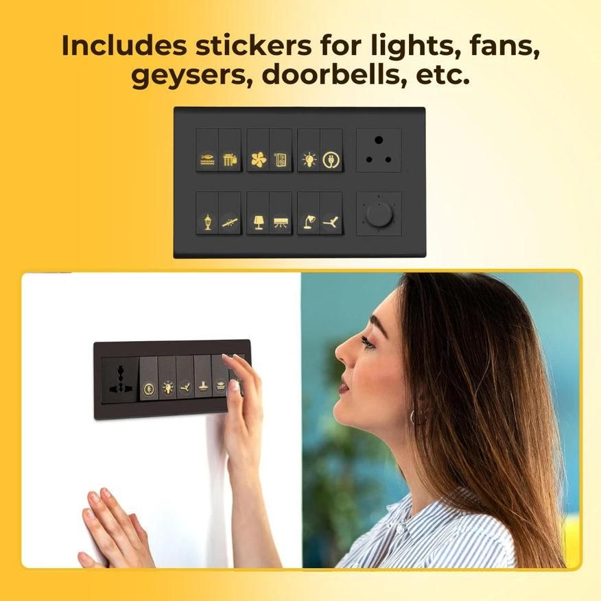 Gold Switch Stickers (Set of 100 Stickers)